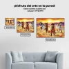Pintura Diamante - Caballos con brillo rojo