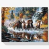 Pintura Diamante - Caballos corredores