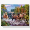 Pintura Diamante - Caballos corredores