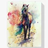 Pintura Diamante - Caballos corredores multicolores
