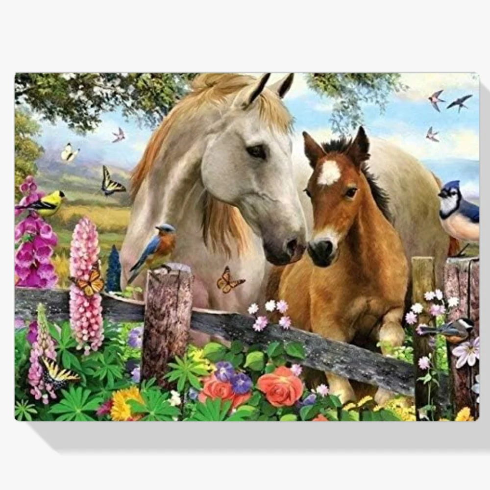 Pintura Diamante - Caballos hermosos