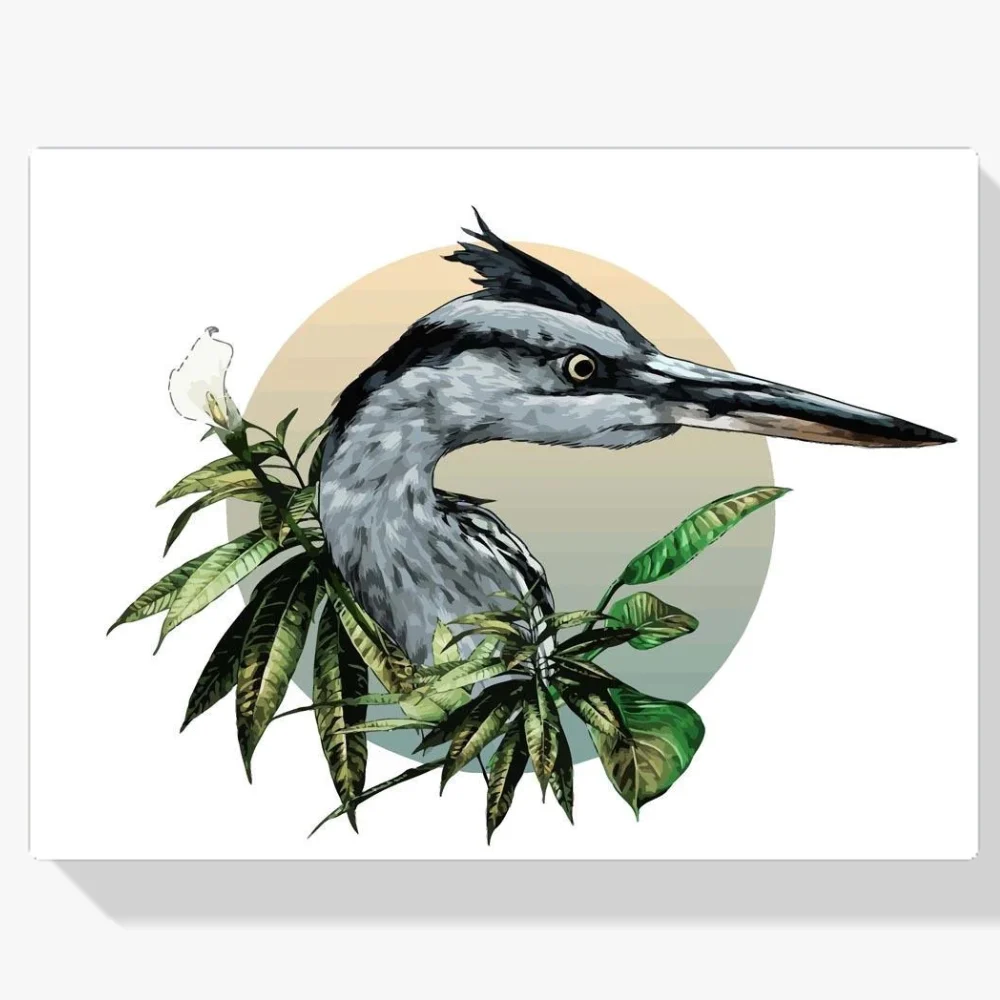 Pintura Diamante - Cabeza de Garza