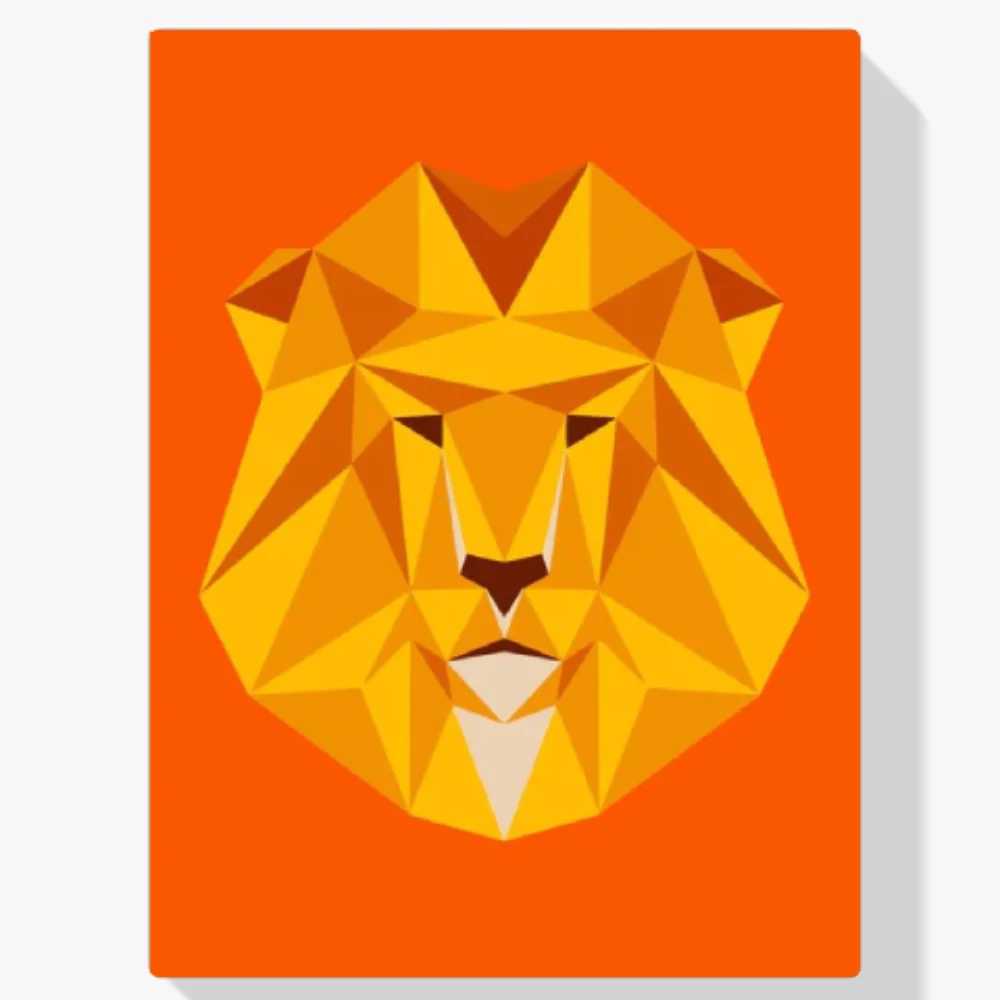 Pintura Diamante - Cabeza de León Polygon