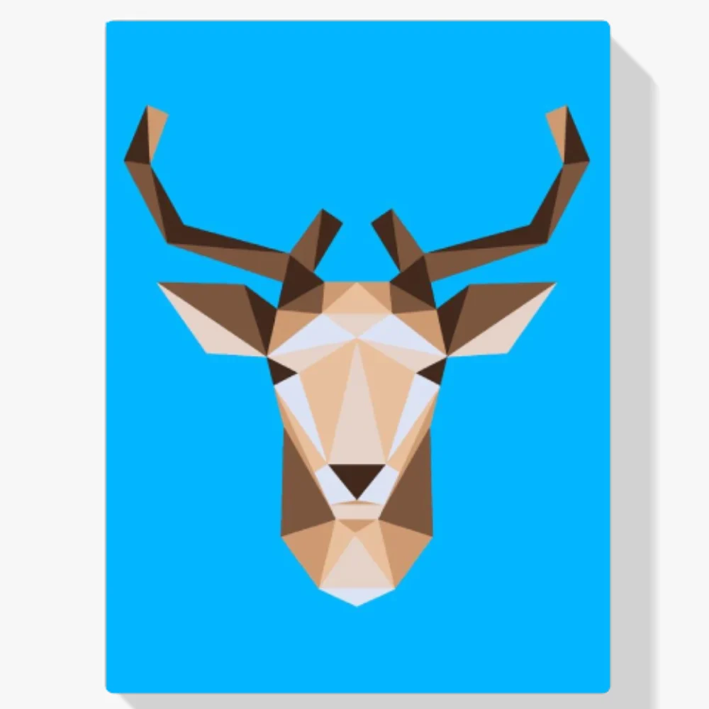 Pintura Diamante - Cabeza de ciervo poligonal