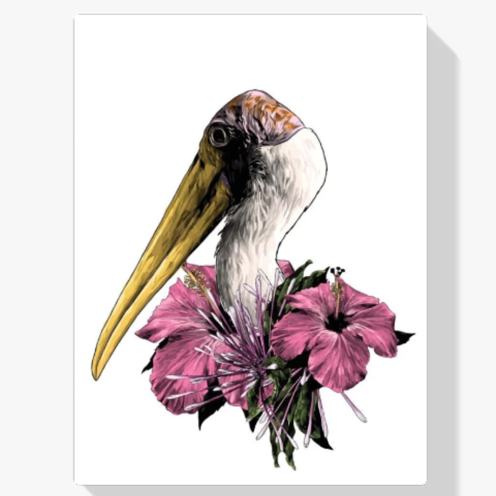 Pintura Diamante - Cabeza de cigüeña