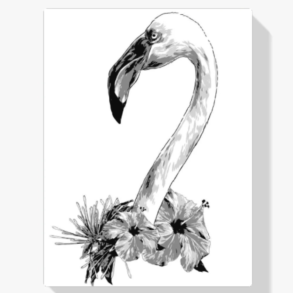 Pintura Diamante - Cabeza de flamenco