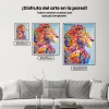 Pintura Diamante - Cabeza de león coloreada