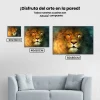 Pintura Diamante - Cabeza de león de color