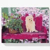 Pintura Diamante - Cachorro en el sofá