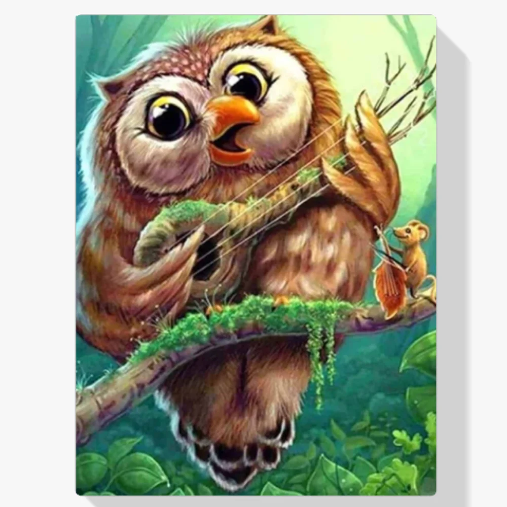 Pintura Diamante - Canto del búho