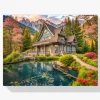 Pintura Diamante - Casa de verano en el agua