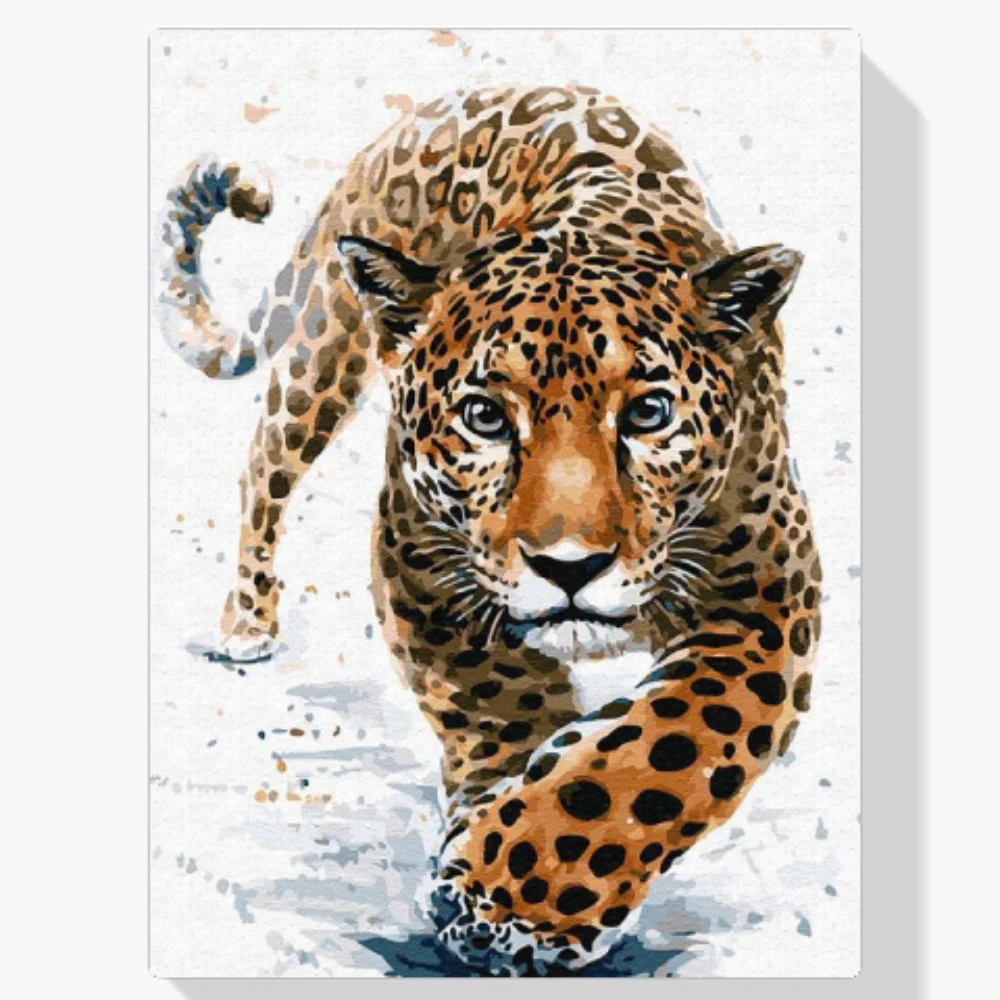 Pintura Diamante - Caza del leopardo