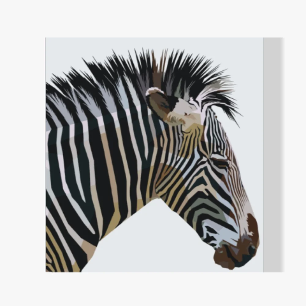 Pintura Diamante - Cebra cubista