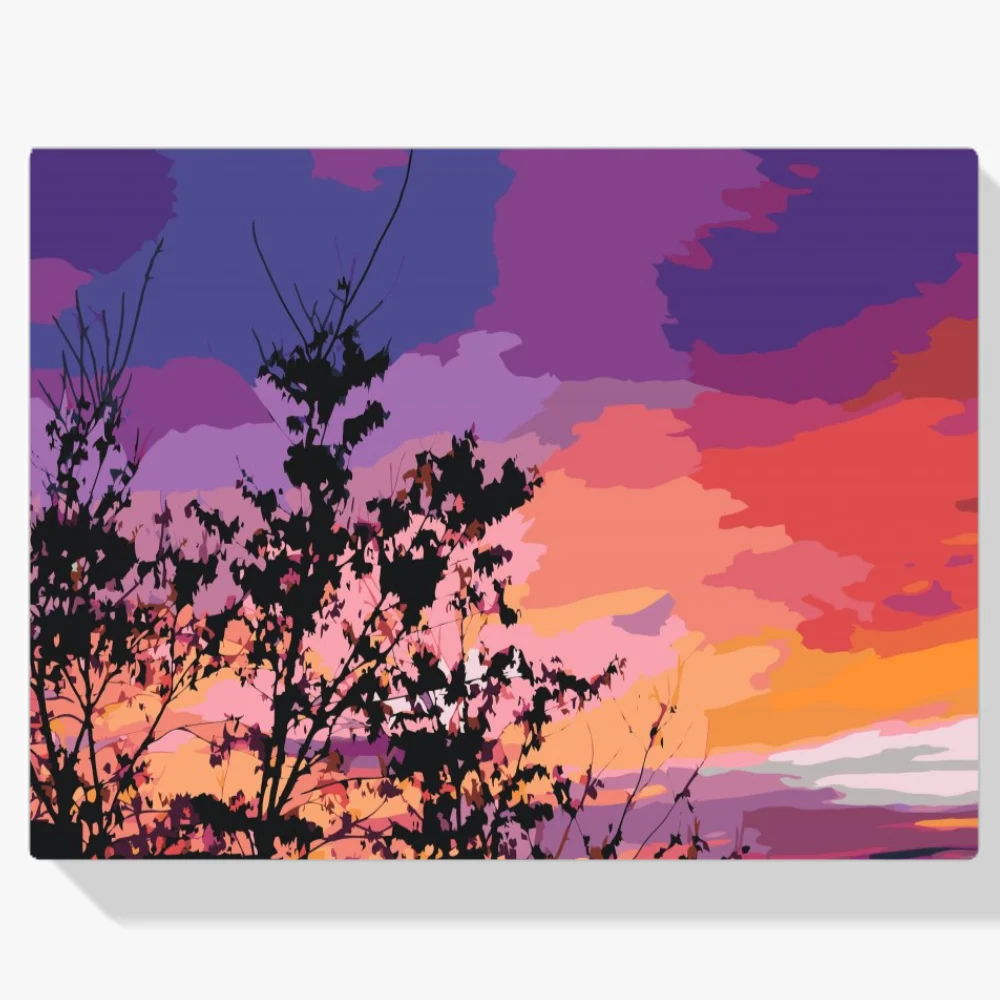 Pintura Diamante - Cielo colorido