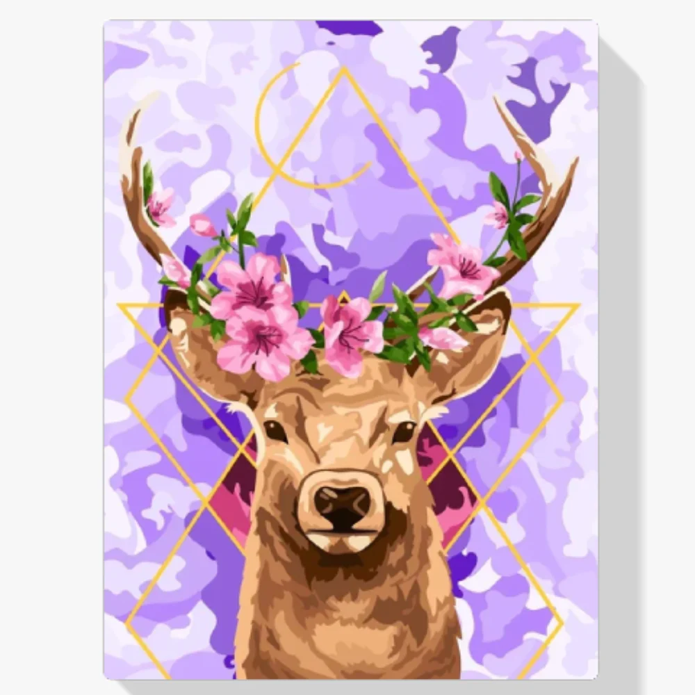 Pintura Diamante - Ciervo geométrico