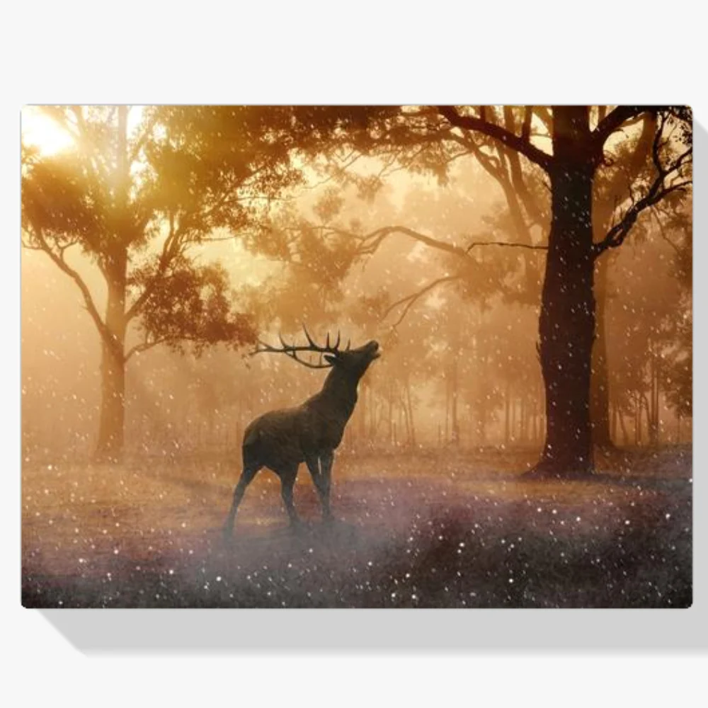 Pintura Diamante - Ciervos en el bosque