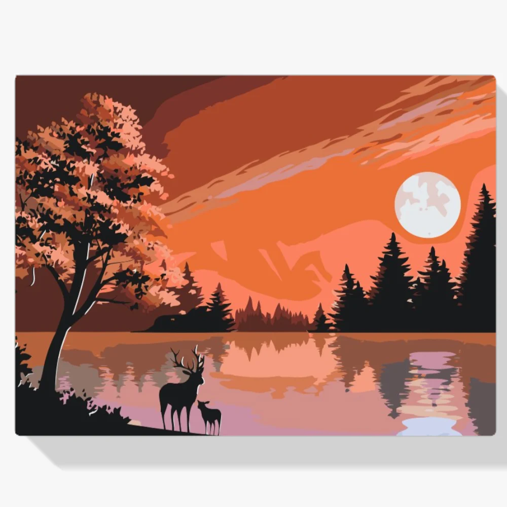 Pintura Diamante - Ciervos en libertad