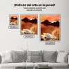 Pintura Diamante - Cisne en el cielo rojo