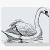 Pintura Diamante - Cisne en el lago