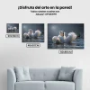 Pintura Diamante - Cisnes en el agua