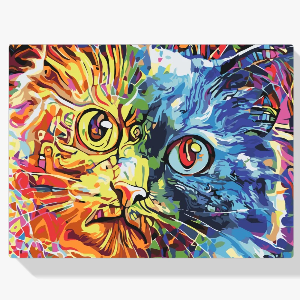 Pintura Diamante - Colores Gato 3