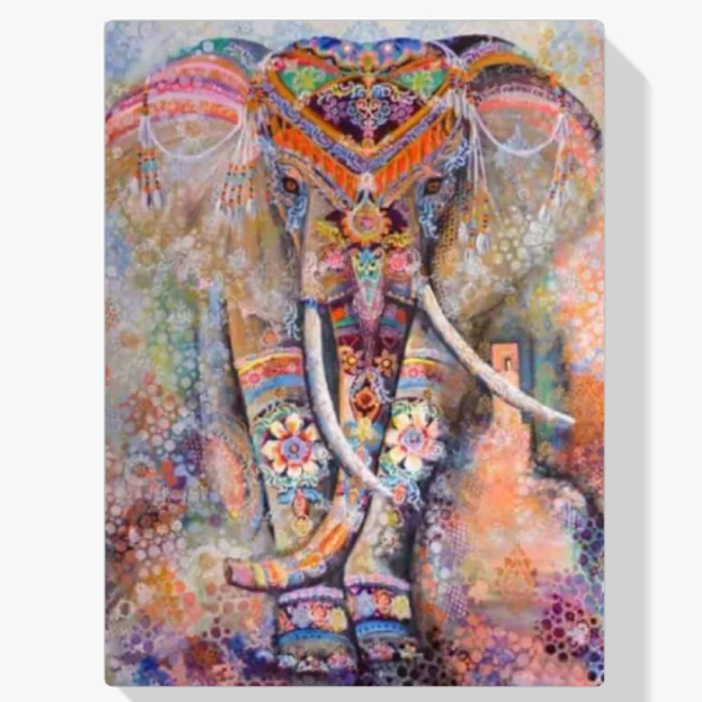 Pintura Diamante - Colorido Elefante