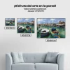 Pintura Diamante - Coloridos barcos de pesca