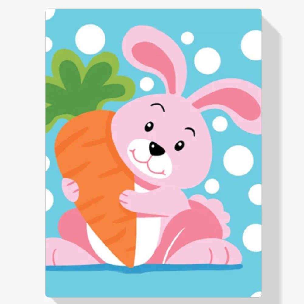 Pintura Diamante - Conejo con zanahoria