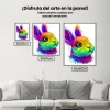 Pintura Diamante - Conejo de colores