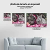 Pintura Diamante - Conejos entre las flores