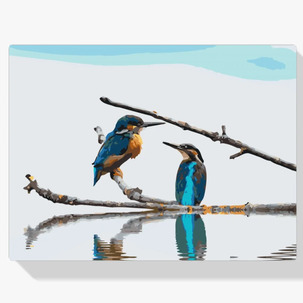 Pintura Diamante - Cordero junto al agua