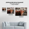 Pintura Diamante - Curioso montañés escocés en las colinas