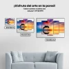 Pintura Diamante - Delfín en el agua 5 paneles