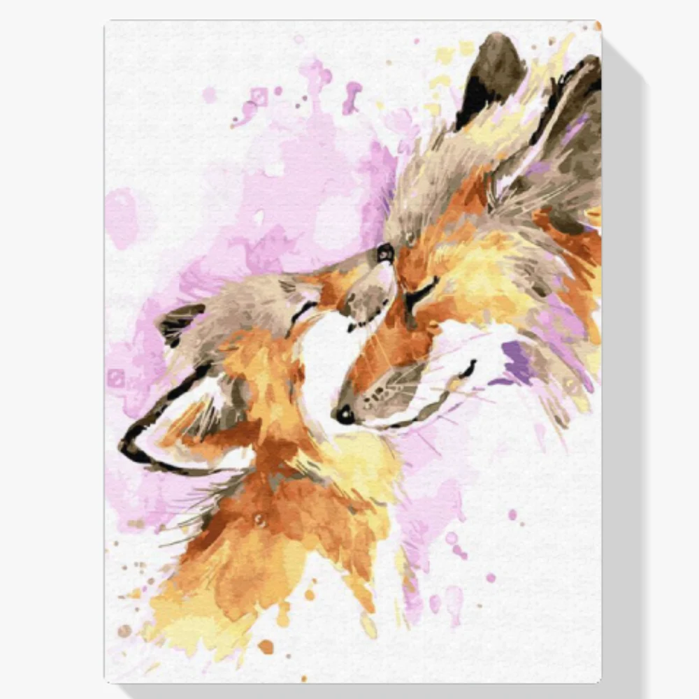 Pintura Diamante - El amor de madre zorro