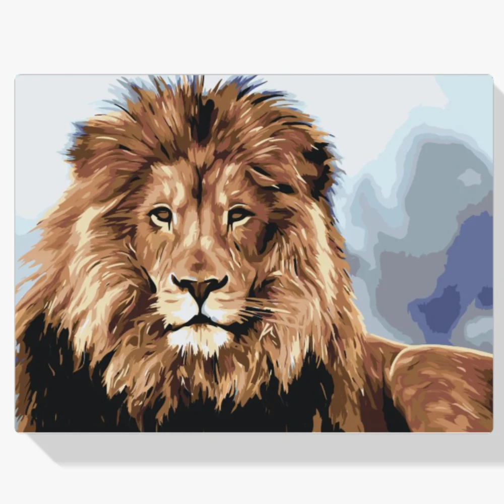 Pintura Diamante - El león, rey de las bestias