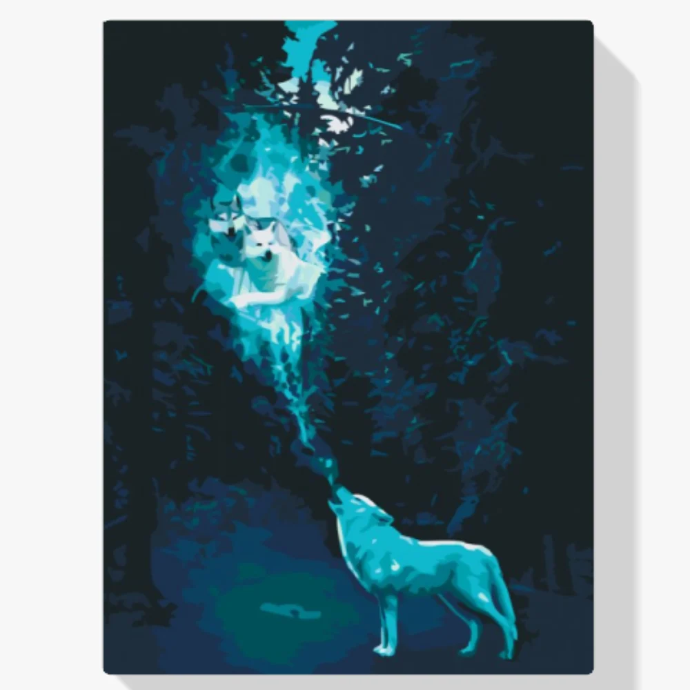 Pintura Diamante - El lobo llama a la manada