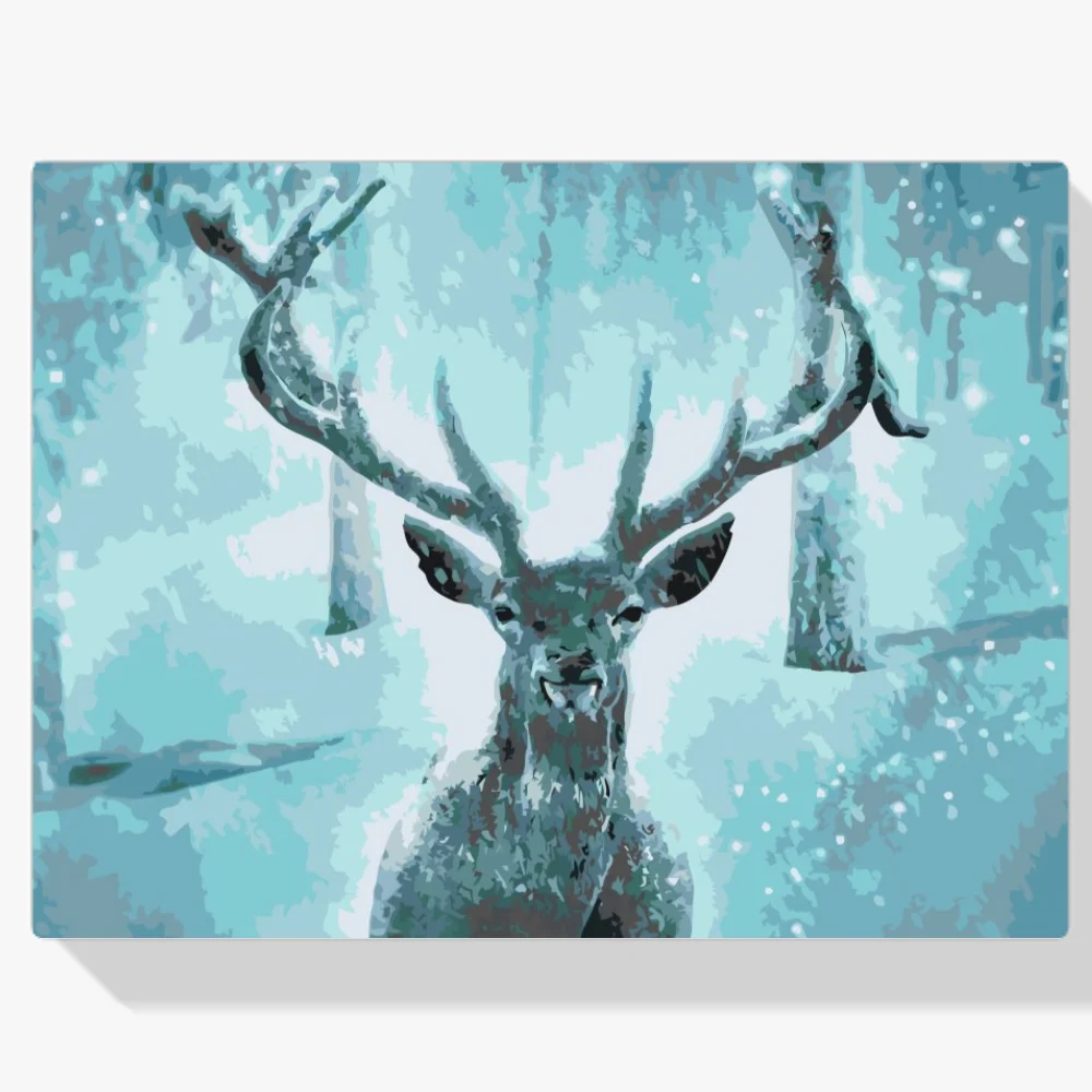 Pintura Diamante - El reno de las nieves