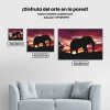 Pintura Diamante - Elefante africano al atardecer