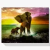 Pintura Diamante - Elefante con cría