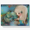 Pintura Diamante - Elefante con niña