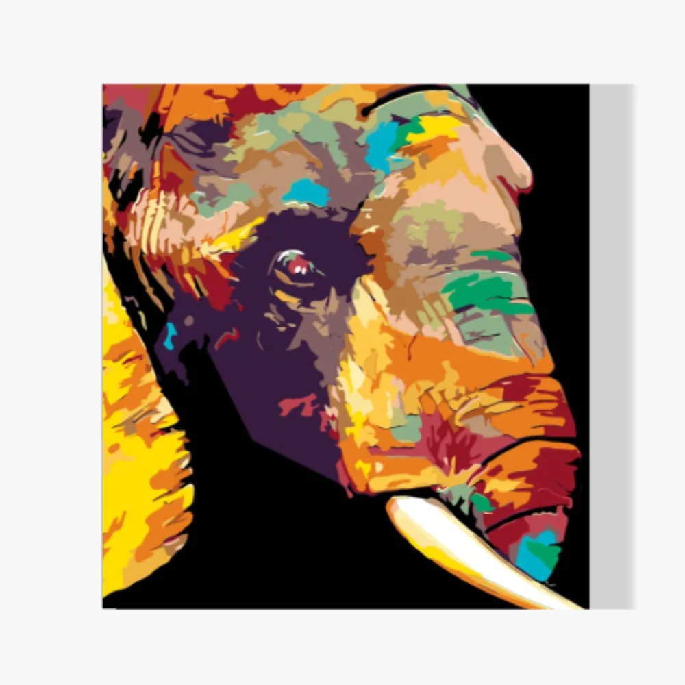 Pintura Diamante - Elefante de colores