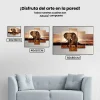 Pintura Diamante - Elefante en África 5 paneles