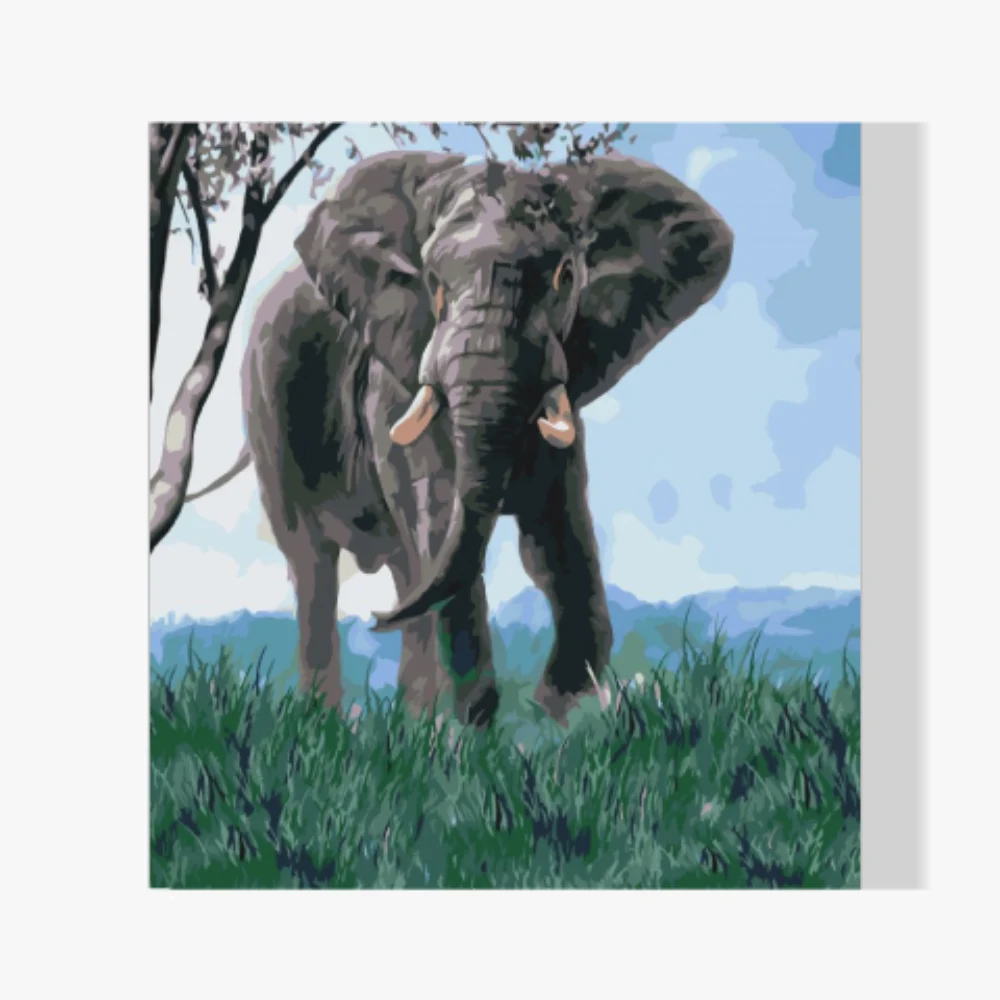 Pintura Diamante - Elefante en la naturaleza