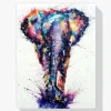Pintura Diamante - Elefante pintado