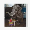 Pintura Diamante - Elefante y ratón juegan al ajedrez