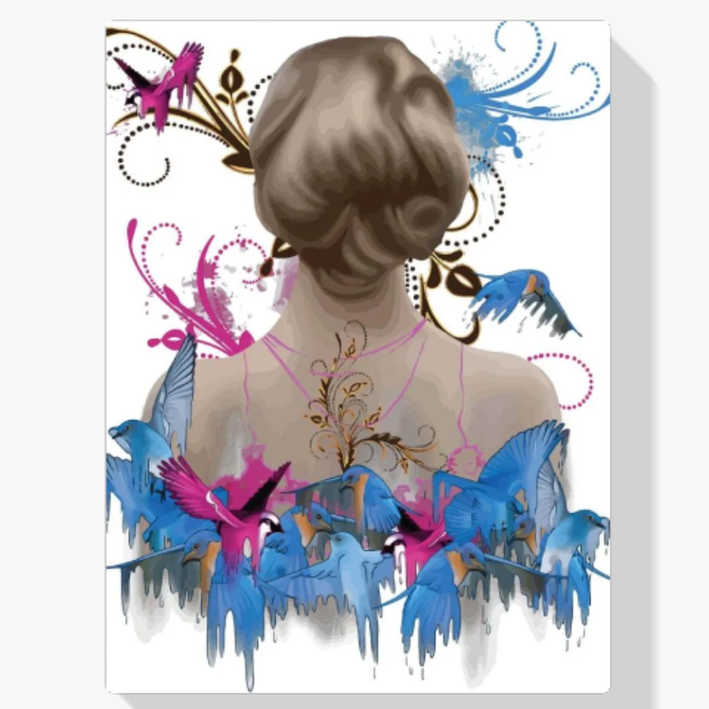 Pintura Diamante - Espalda de pájaro
