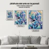Pintura Diamante - Familia de elefantes de colores