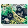 Pintura Diamante - Familia de gorilas