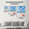 Pintura Diamante - Flamencos en la playa