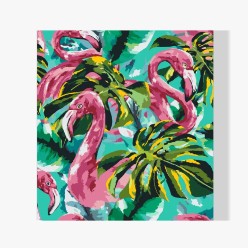 Pintura Diamante - Flamencos rosas